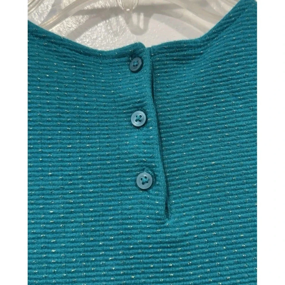 Janie And Jack Shimmer Dot Jacquard Dress Size 3 Teal Green Gold Party Holiday
